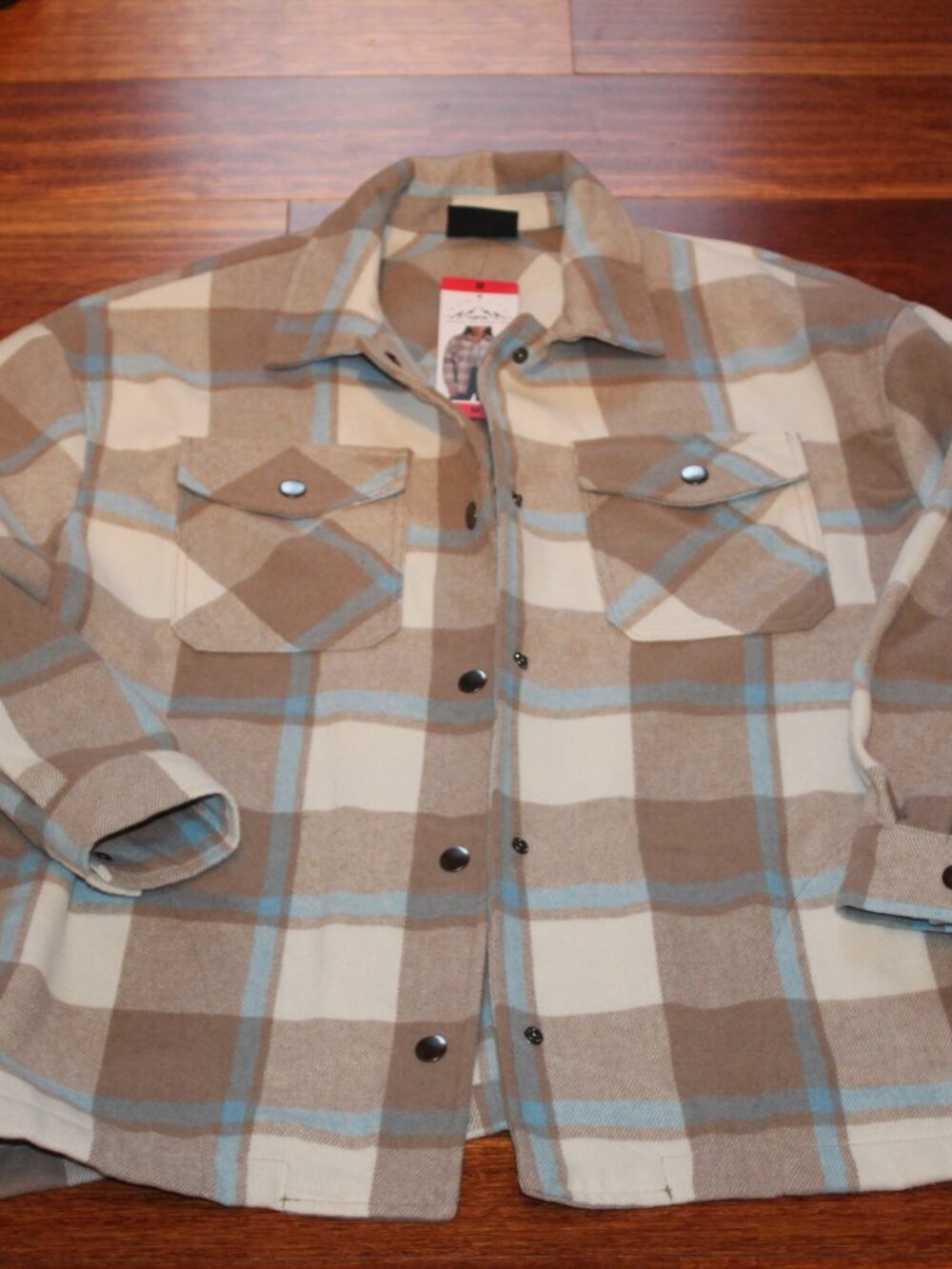 HFX Shirt Jacket Flannel Plaid Ladies' Med NWT Shacket Utility Fall Over Shirt